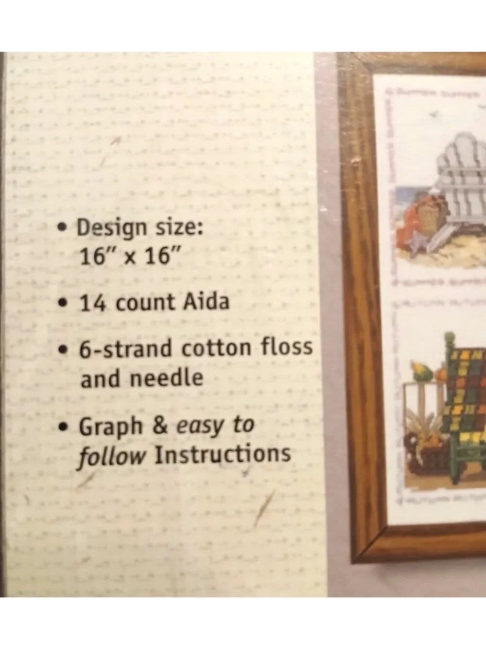 Counted Cross Stitch Kit Four Seasons Chairs 16